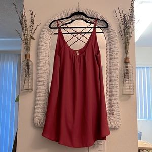 Red Rust Strap Dress M-XL